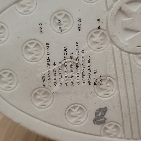 MICHAEL KORS SLIP ON SHOES SPARKE GRAY SIZE 2 GIRLS - Picture 7 of 8